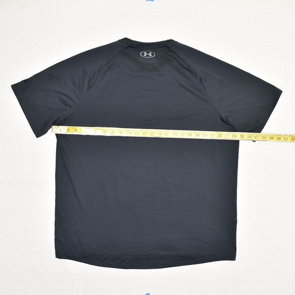 Under Armour Men's T Shirt Short Sleeve Crew Neck Polyester Black Size 2XL Gym - Picture 4 of 8